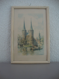 Prent Oostpoort Delft - H.E. Roodenburg - VERKOCHT