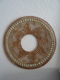 Decoratief - schelp - cirkel - rotan - VERKOCHT