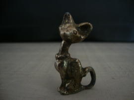 Miniatuur beeldje poes - kat - letterbakfiguurtje - VERKOCHT