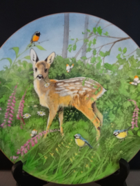 Wandbord hertje - Summer - Fine bone China Engeland - VERKOCHT