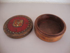 Houten doosje - rond