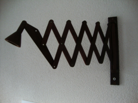 Vintage houten schaarlamp - VERKOCHT