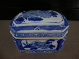 Chinees dekselpotje - blauw wit - VERKOCHT