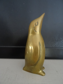 Koperen of messing beeldje Pinguin - vintage - VERKOCHT