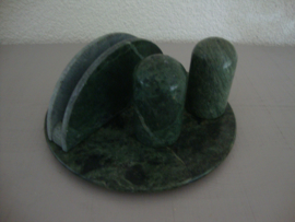 Vintage kaasplankje - groen marmer - VERKOCHT