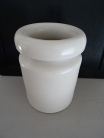 Vaas - keramiek - creme - vintage - brocante - VERKOCHT