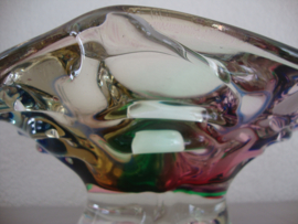 Zware glazen schaal - kleur - VERKOCHT