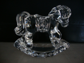 Beeldje hobbelpaard - glas - VERKOCHT