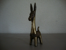 Vintage beeldje ezel - koper/messing - VERKOCHT