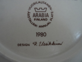 Wandbord - Arabia Finland - Design - Raija Uosikkinen - VERKOCHT