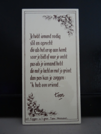 Teksttegel - Toon Hermans - VERKOCHT