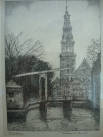 Oude prent Amsterdam - VERKOCHT