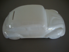 Vintage spaarpot wit - auto - Volkswagen kever - VERKOCHT