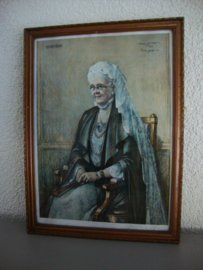 Prent Koningin Emma - Willy Sluiter - VERKOCHT