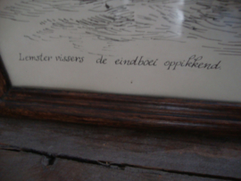 Prent Lemster Vissers - Petrus Fecit 1975 - Peter Dorleijn - VERKOCHT