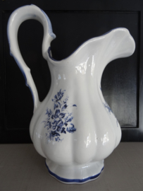 Lampetstel JL keramiek - blauw/wit  - bloemen - VERKOCHT