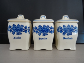 Kruidenpotjes - blauw-wit - VERKOCHT
