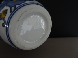 Vaas - blauw/wit/geel - VERKOCHT
