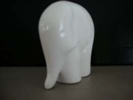 Vintage beeldje olifant - wit - VERKOCHT