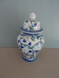 Dekselpotje Chinees - bloemen - VERKOCHT