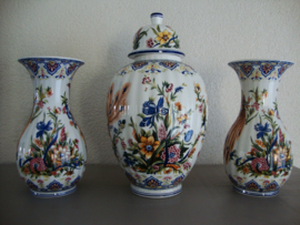 Kaststel Italiaans - vogels en bloemen - VERKOCHT