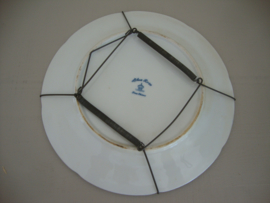 Blauw wit wandbord roos - Blue Rose - Fine China - VERKOCHT