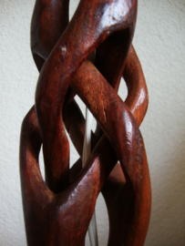 Vintage tafellamp - hout - VERKOCHT