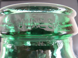 Viresa vaas - bolvaas - groen - glas - VERKOCHT