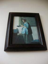 Schilderij - prent lezende vrouw - VERKOCHT