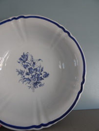 Lampetstel JL keramiek - blauw/wit  - bloemen - VERKOCHT