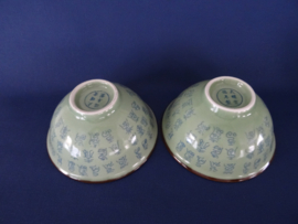 Rijstkommen Chinees - groen/blauw