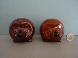 Peper- en zoutstel - egel - vintage - Made in England - VERKOCHT