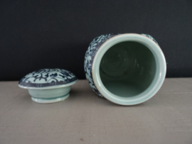 Dekselpotje Chinees - groen/blauw - VERKOCHT