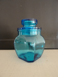 Glazen potje - blauw - Container - Made in Belgium - VERKOCHT
