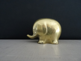 Beeldje olifant - koper of messing - vintage - VERKOCHT