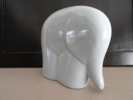 Vintage beeldje olifant - lichtblauw - VERKOCHT