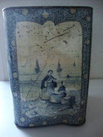 Oude trommel Delfts blauw - VERKOCHT