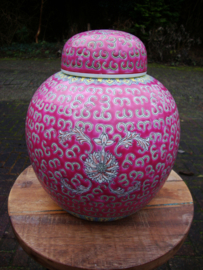 Grote gemberpot - roze - VERKOCHT