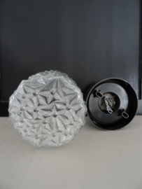Vintage plafonniere - glas - VERKOCHT