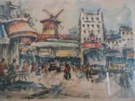 Schilderij / prent - Marius Girard - Le Moulin Rouge