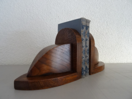Houten boekensteunen - VERKOCHT