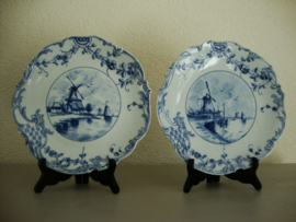 Delfts blauwe borden - molens - VERKOCHT