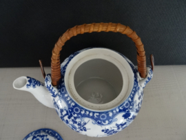 Theepotje prunus - bloesem Japans - blauw/wit - VERKOCHT