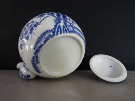 Theepot prunus - bloesem Japans - blauw/wit - VERKOCHT