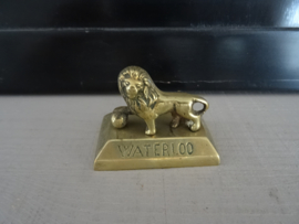 Koperen beeldje - Leeuw van Waterloo - Napoleon