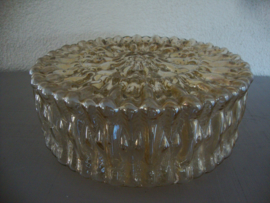 Vintage plafonniere - glas - rond - VERKOCHT