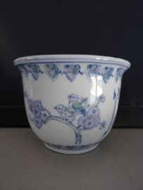 Bloempot Chinees - vintage - pastelkleuren - VERKOCHT
