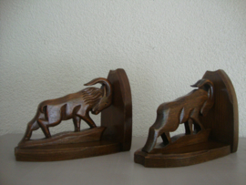 Vintage boekensteunen steenbok - VERKOCHT