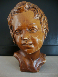 Vintage buste beeldje - bruin - A.P. 234 - VERKOCHT