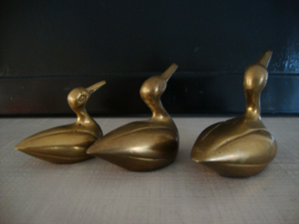 Eend - eenden- vogel - koper of messing - vintage - VERKOCHT